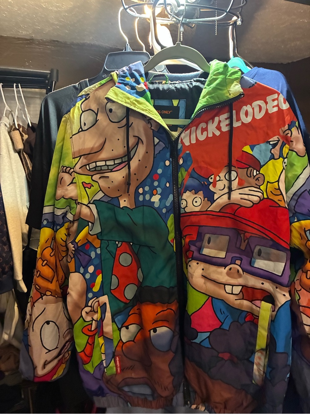 Members Only Nickelodeon Rugrats Multi-Color Graphic Hooded Jacket